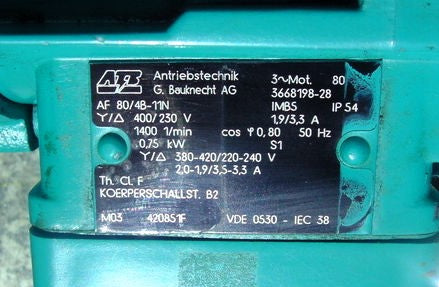 Wilo  BN 50/180-0,75/4 G4B Pumpe 3x400 V  P11/500