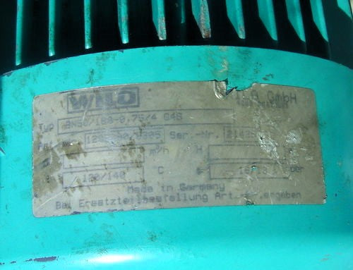 Wilo  BN 50/180-0,75/4 G4B Pumpe 3x400 V  P11/500
