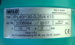 Wilo IPL 40/130-0,25/4 K13 320mm  3x400 V Heizungspumpe P12/338