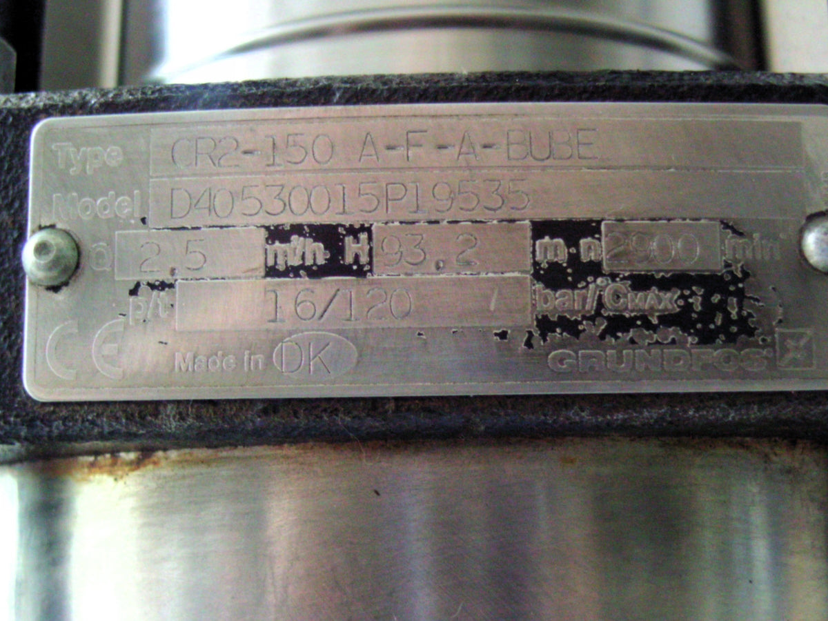 Grundfos CR 2-150 A- F- A- BUBE Druckerhöhungspumpe 3x400 V 1,5 kW  P13/571