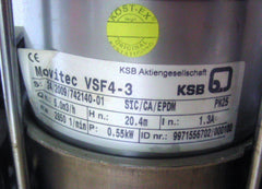 KSB Movitec VSF 4-3 Druckerhöhungspumpe 0,55kW P13/601