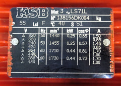 KSB ETALINE G40-125/024,1 G7 Heizungspumpe 380V  P13/623