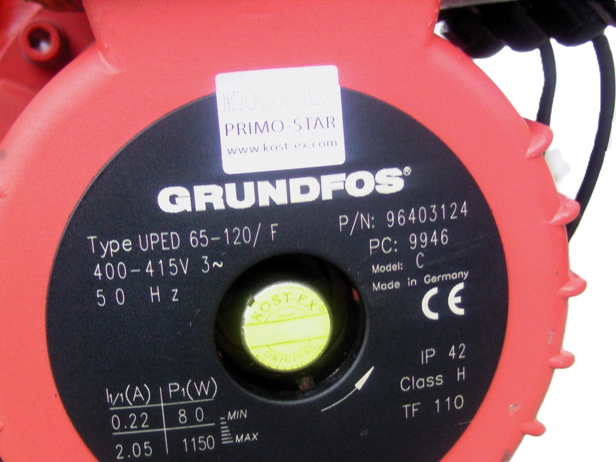 Grundfos UPED 65 -120/F Heizungspumpe 340mm Umwälzpumpe 3x400V Doppelpumpe P13/784
