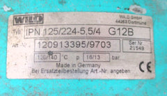 Wilo IPN 125/224-5,5/4 G12B Inlinepumpe 3x400V 5,5kW 620mm  P14/1020