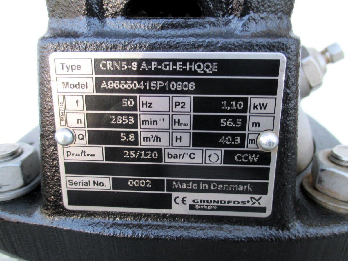 Grundfos CRN 5-8 A-P-GI-E-HQQE 3x400 V  Druckerhöhung P14/443