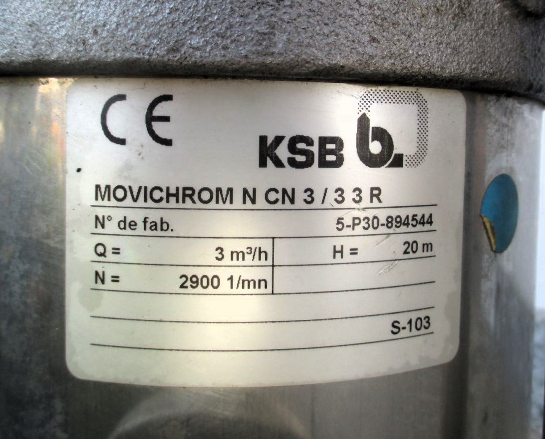 KSB MOVICHROM N CN 3/33 R Druckerhöhungspumpe 3x400V  P14/894