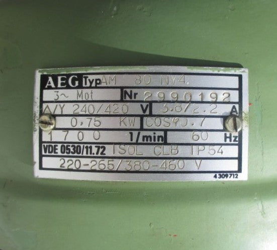 Flender Himmel Getriebemotor 18 - U48 - 8 3 Motor 3x400V Reibradgetriebe P15/605