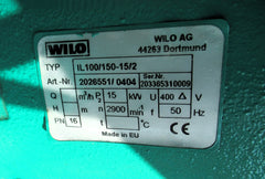Wilo IL 100/150-15/2  3x400 V 15kW Kreiselpumpe P16/111