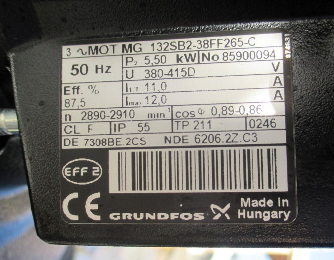 Grundfos DNP 32 - 160 / 165 A-F-A-AUUE Blockpumpe 3 x 400 V Druck P16/423
