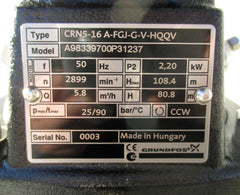 Grundfos CRN 5-16 A-FGJ-G-V-HQQV Druckerhöhungspumpe P16/432 