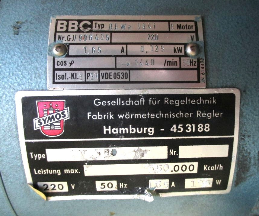 Gebläse Ventilator Absaugung Symos KV 350 1x230V P18/12