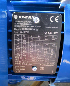 Lowara LNESH 65 - 125/55/P25VCS4/4 Inlinepumpe Kreiselpumpe 3x400V 5,5kW P21/24