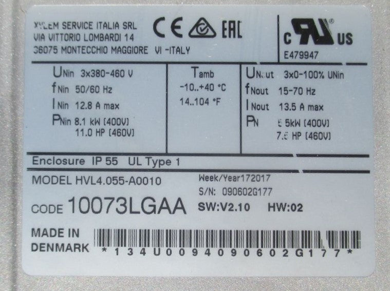 Lowara LNESH 65 - 125/55/P25VCS4/4 Inlinepumpe Kreiselpumpe 3x400V 5,5kW P21/24
