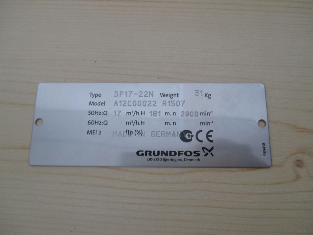 Grundfos SP17 - 22 N Bohrlochpumpe Tauchpumpe 13 kW P21/82