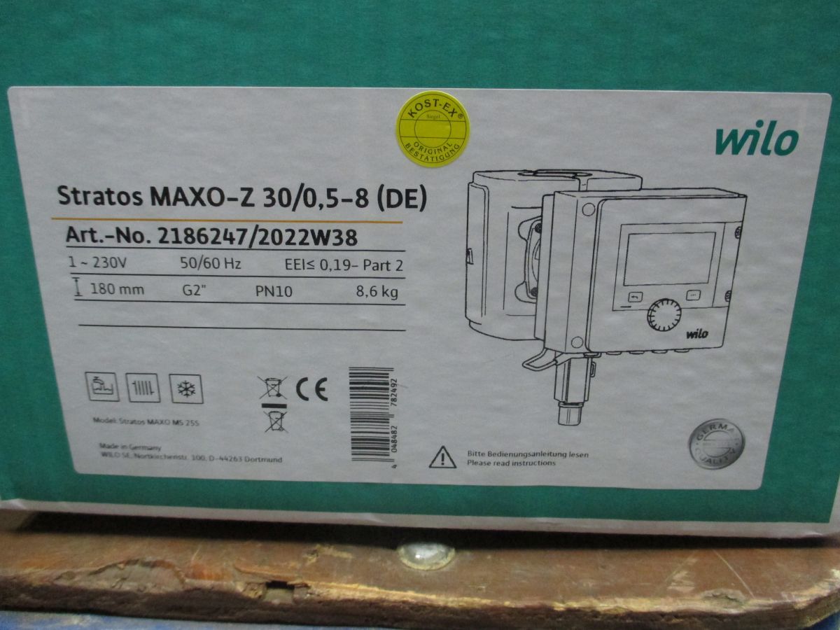 Wilo Stratos MAXO-Z 30/0,5-8 Zirkulationspumpe für Trinkwasser 1x230V Umwälzpumpe 180mm P22/25
