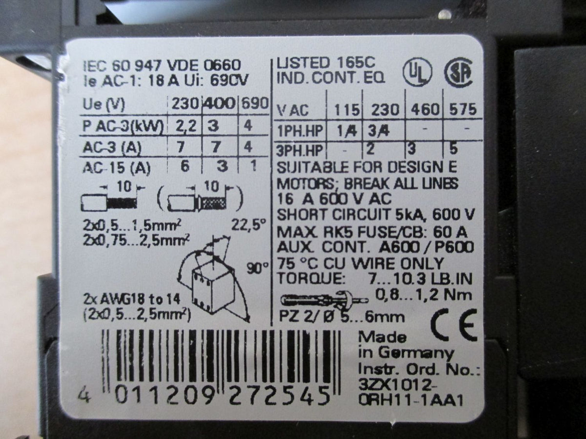 Motorschutz Siemens Sirius 3 R 0,63A Schütz 10E Sammelschiene Pumpenkost S13/286