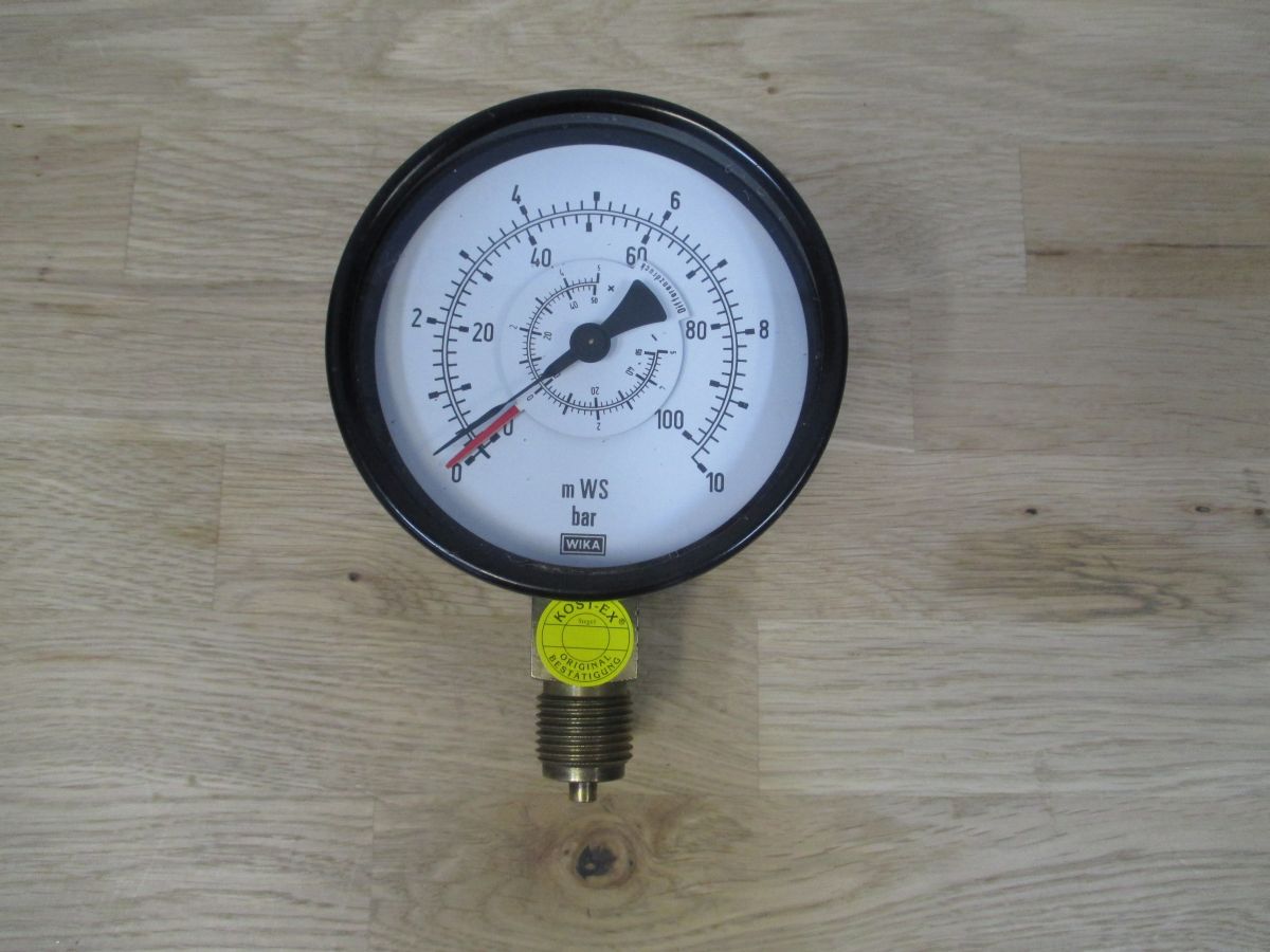 Manometer Wika MSD 10100 Differenzdruck 0 - 10 bar Doppelanzeige Druck S13/355