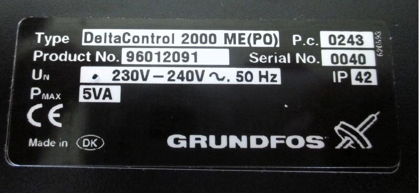Grundfos PFU 2000 Delta Control 2000 ME  Nr. 96012091  1 x 230V  S18/1