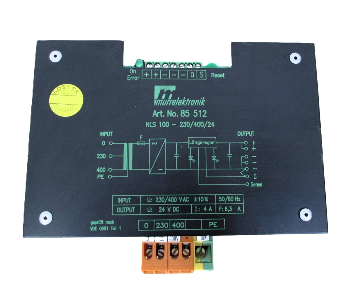 Murr Electronics  NLS 100-230/400/24 Trafo  pri 230 / 400V AC sek 24V DC  4A   T10/139