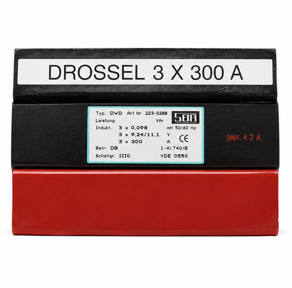 SBA DWD Item No. 223-0288 Current Limiting Reactor 3x300 A T10/167
