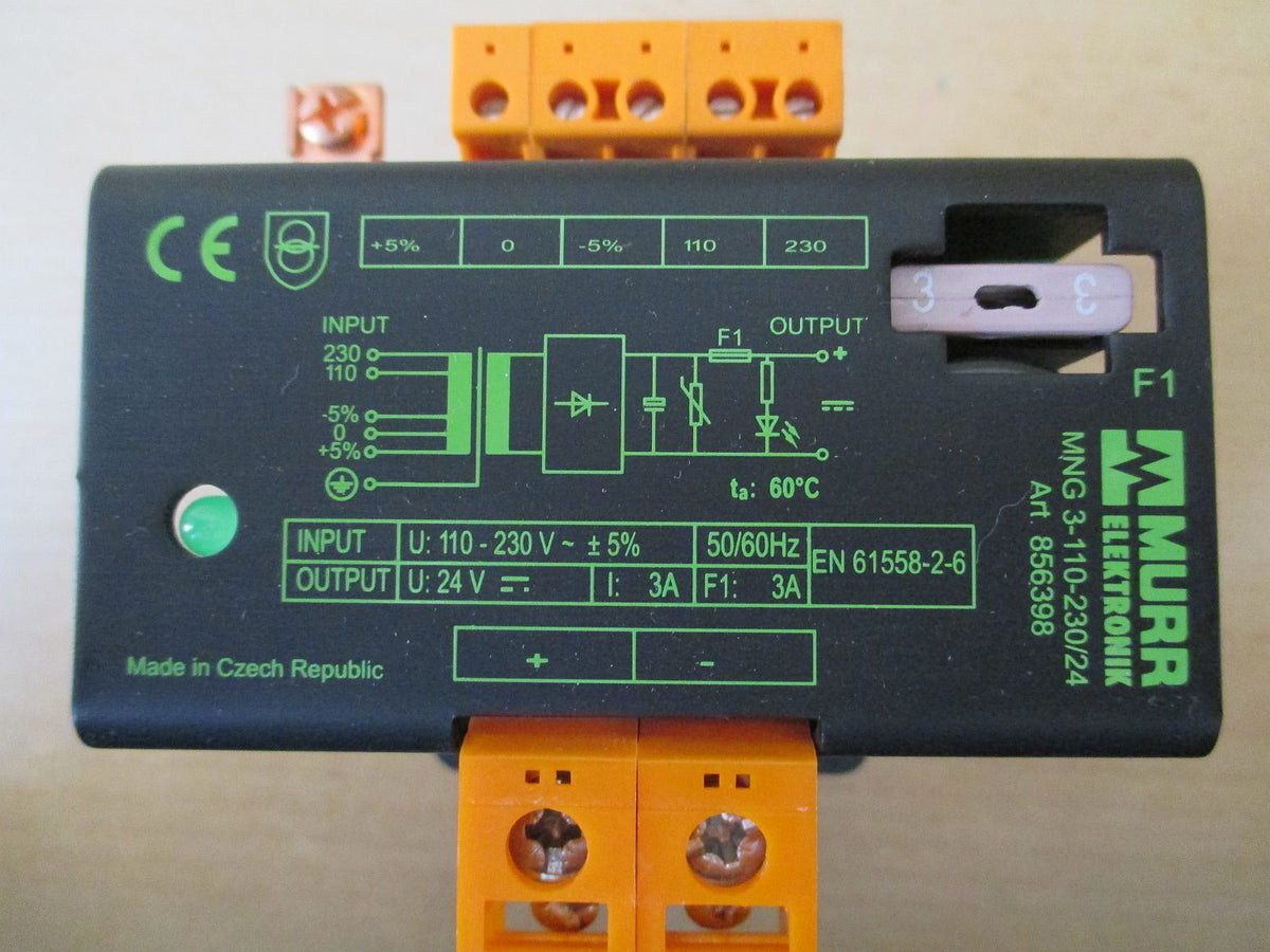 Trafo Murr MNG3-110-230/24 pri 110 - 230 V AC sek 24 V DC 3 A KOST-EX T9/617