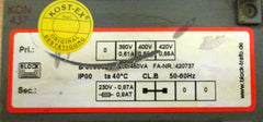 Block B 0009034 FA-Nr. 420737 Transformator  pri 380,400,420V sec230V  T9/62