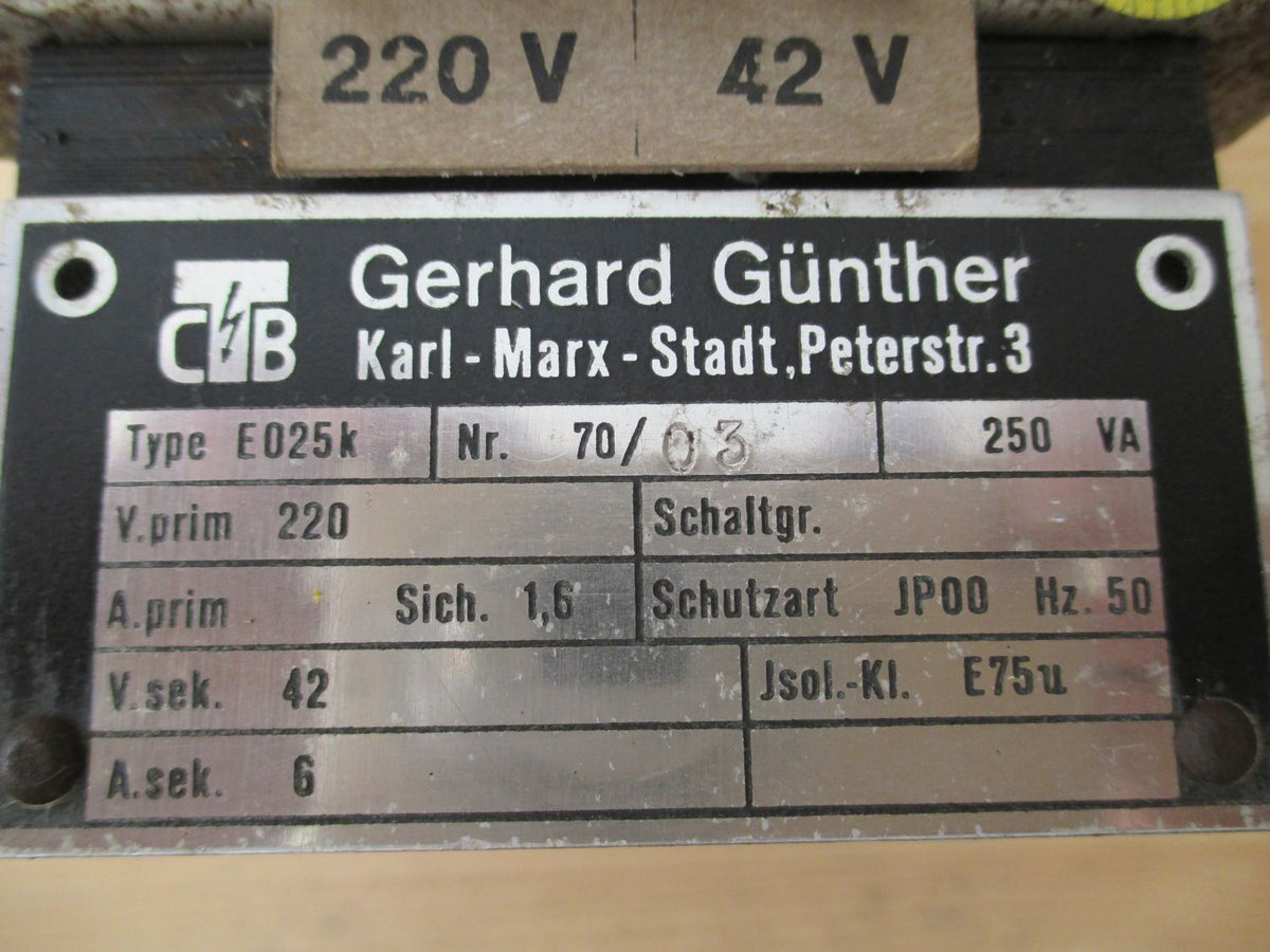 Trafo CTB E025k pri 220 V 1,6 A sek 42 V 6 A 250 VA KOST-EX T9/693