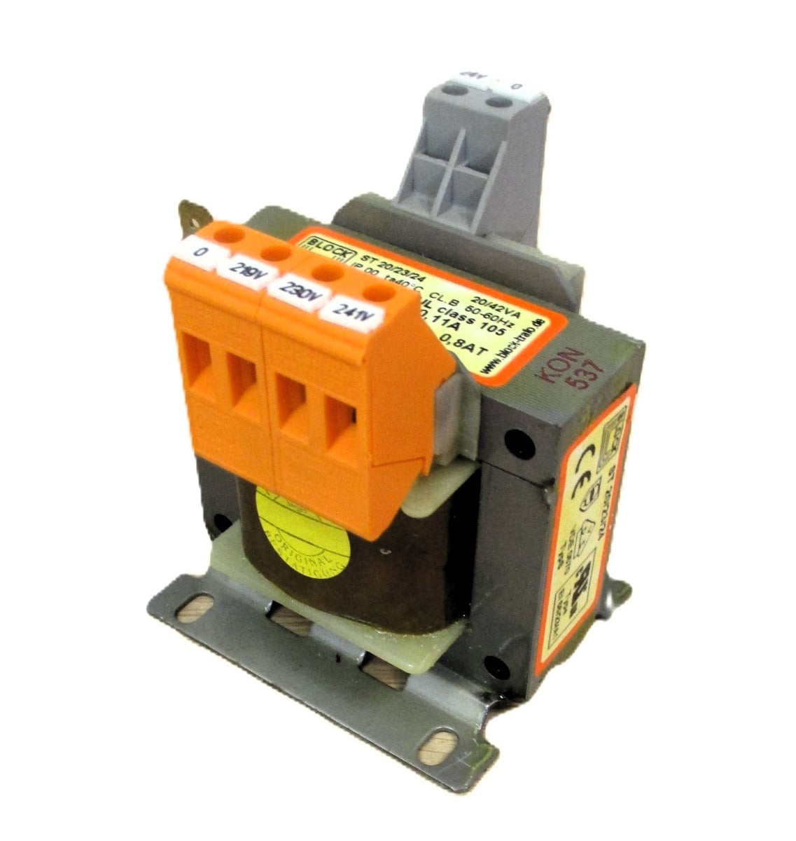 Block ST 20/23/24 Trafo  pri 230V 241V 219V sek 24V 0,83A 20/42VA  AC T9/702
