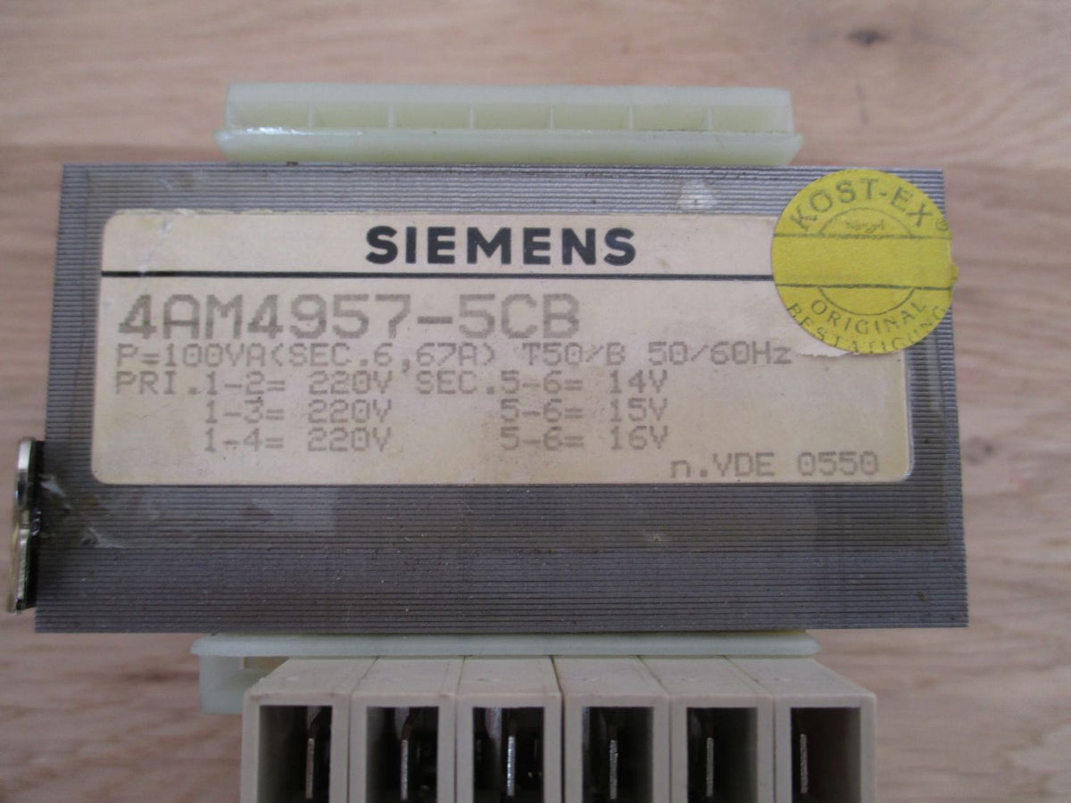 Trafo Siemens 4AM4957 - 5CB pri 220 V sek 14 V 15 V 16 V 100 VA KOST-EX T9/712