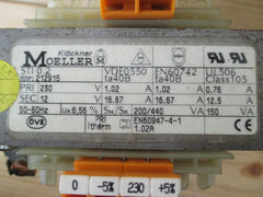 Trafo Moeller ST 0.2 pri 230 V AC sec 12 V 16,67 A 150 VA KOST-EX T9/720