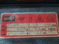 Transformator Ismet CST pri 380 +- 5% sek 220 V 400 VA 1,81 A KOST-EX T9/763