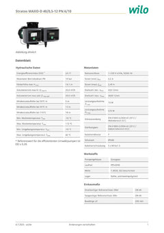 Wilo Stratos MAXO-D 40/0,5-12 (DE) Heizungspumpe 230V PN 6/10 – Umwälzpumpe Artnr. 2186227 für Heizsysteme P25/17
