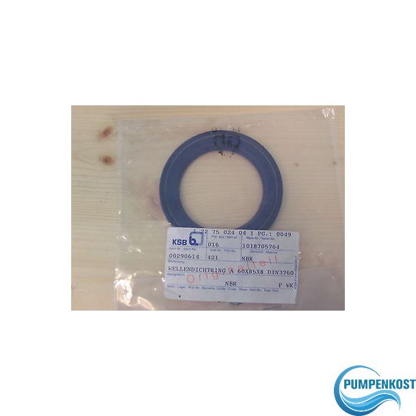 KSB Wellendichtring A 60x85x8 DIN 3760  Art. Nr. 290614 NBR Dichtung S12/51