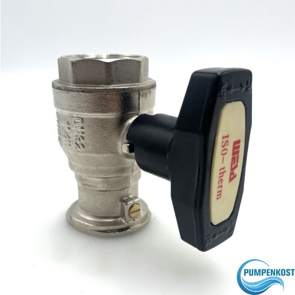 WESA Kugelhahn DN 32 PN 40 mit Rückschlagklappe 1¼ Zoll Absperrhahn S14/282