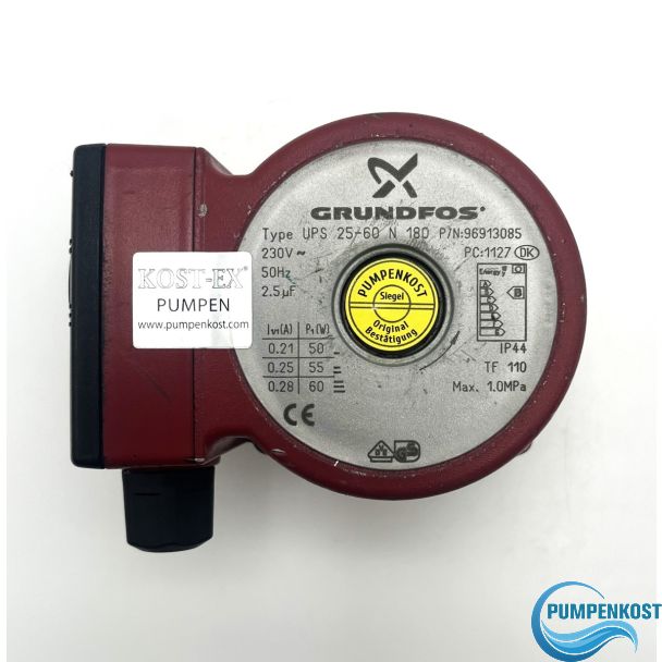 Grundfos UPS 25-60 N Ersatzmotor Brauchwasserpumpe P14/274