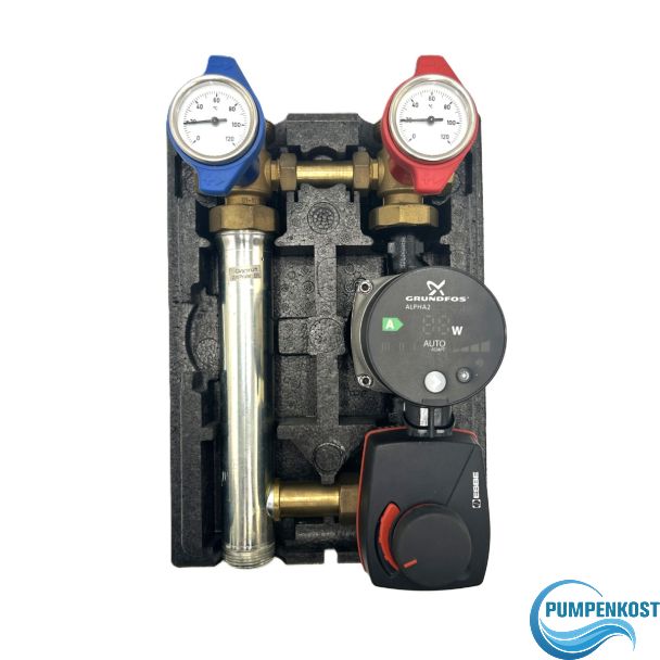 Pumpen Heizkreis - Verteiler - Set mit Grundfos u. ESBE Mischer Pumpe P21/2