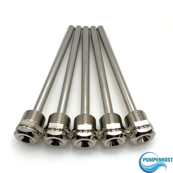 5x Schutzrohr für Siemens Tauchtemperaturfühler QAE2120.015 G ½ A 150mm P26/16 