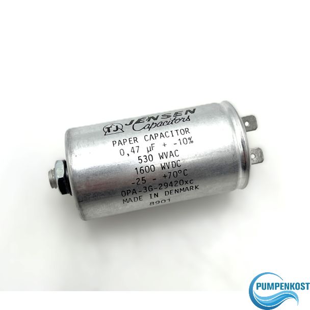 Jensen Capacitors 0,47 Mikrofarad Kondensator für Grundfos CU2 530 WVAC P13/1334