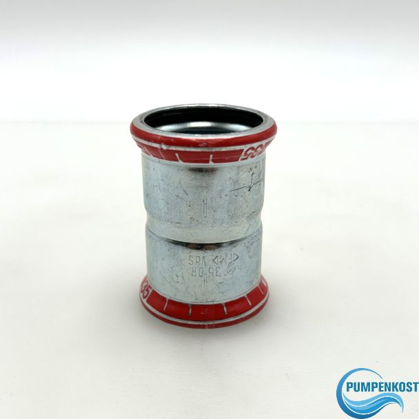 Muffe 35 mm Geberit Heizung Fitting Chromstahlfitting Pressfitting K17/4