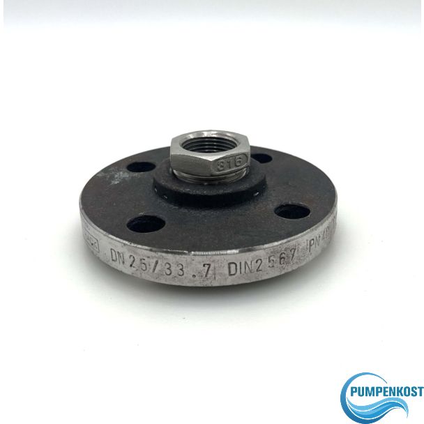 Hack Anschlussflansch 3/4 Zoll Gewinde DN 25 / 33,7  Flansch  P9/588