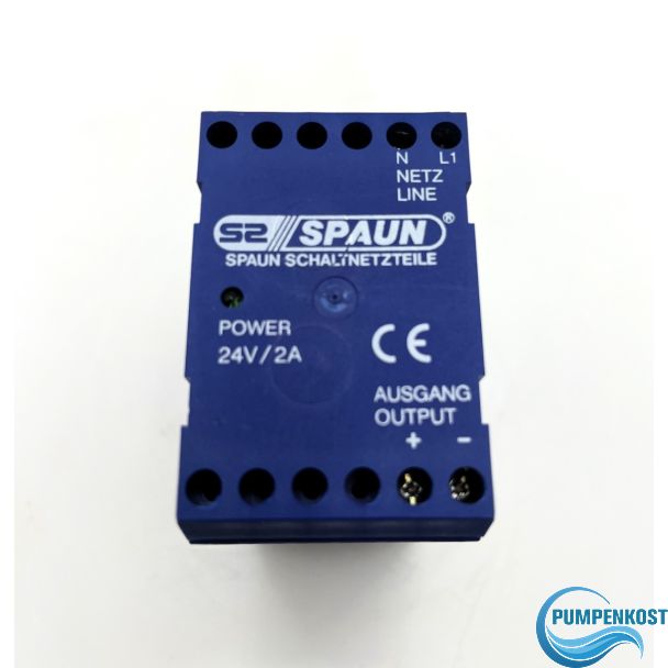 SPAUN Schaltnetzteil Trafo pri 230V sek 24V DC 2A    T10/199
