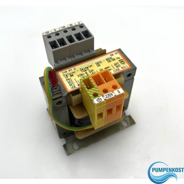 Feltron-Zeissler  5032-0836 Typ PT 3 Trafo pri 220 V sek 8 V 2 x  14 V  T8/82