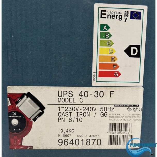 Grundfos UPS 40-30 F Heizungspumpe Umwälzpumpe 1x230V  P14/288