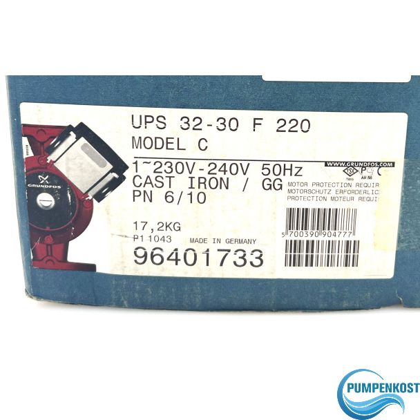 Grundfos UPS 32-30 F 1x230V Heizungspumpe Umwälzpumpe P13/778