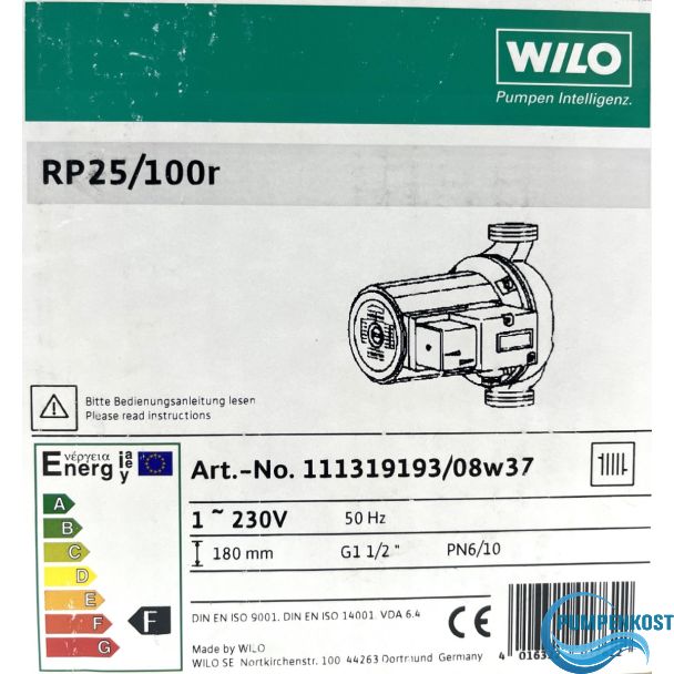 Wilo RP 25/100 r Heizungspumpe Umwälzpumpe 1x230V  P14/173