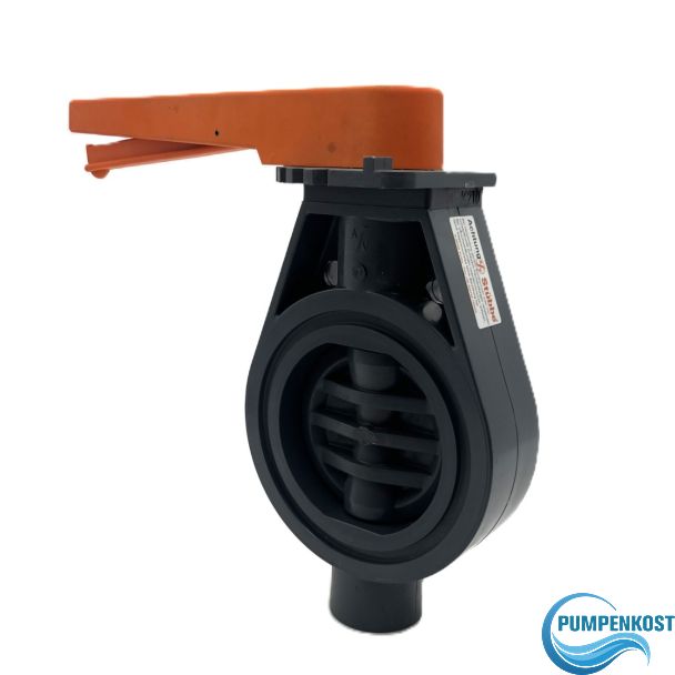 Stübbe K210 Absperrklappe DN 125 PN 10 Absperrhahn manuell PVC EPDM K18/332