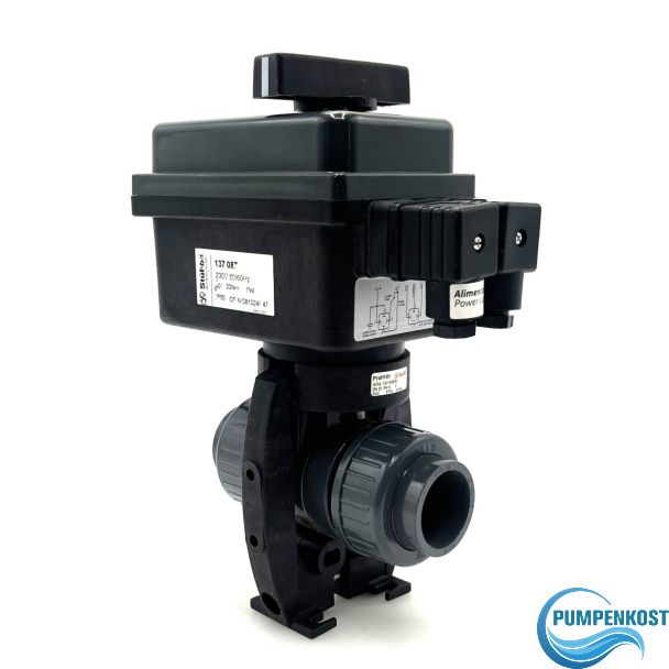 STÜBBE Profi 101 Kugelhahn DN 25 d 32 elektrisch PN 16 Pumpenkost K18/343