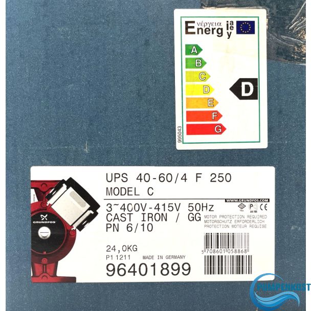 Grundfos UPS 40- 60 / 4F Model C Umwälz- Heizungspumpe P13/790