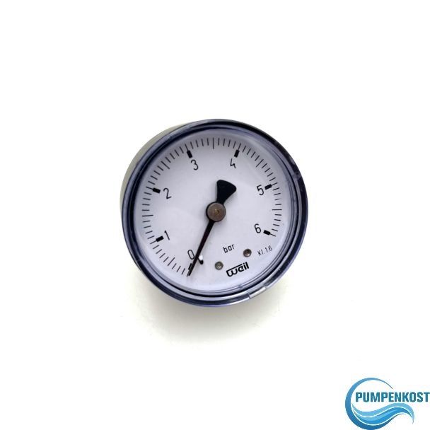 Manometer 6 bar Durckmesser 50 mm 1/8 Gewinde 6 bar S14/255