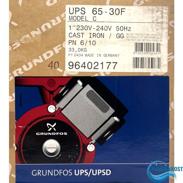 Grundfos UPS 65-30 F 340 Heizungspumpe 1x230V  P8/408